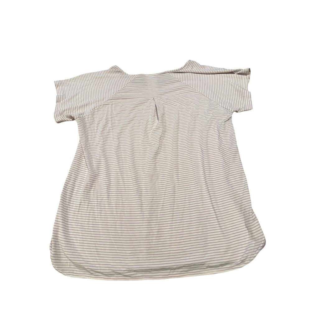 Lake Purple Striped Short Sleeve Pajama Top Sz. M — image 4 of 4